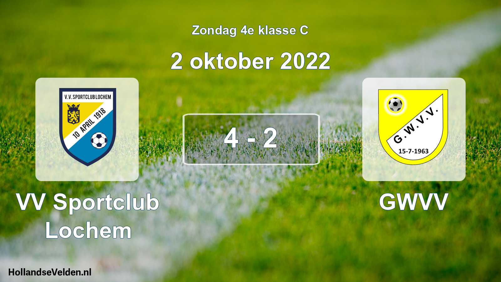 Total number of matches played: VV Sportclub Lochem - GWVV 4 - 2 (2 October 2022)