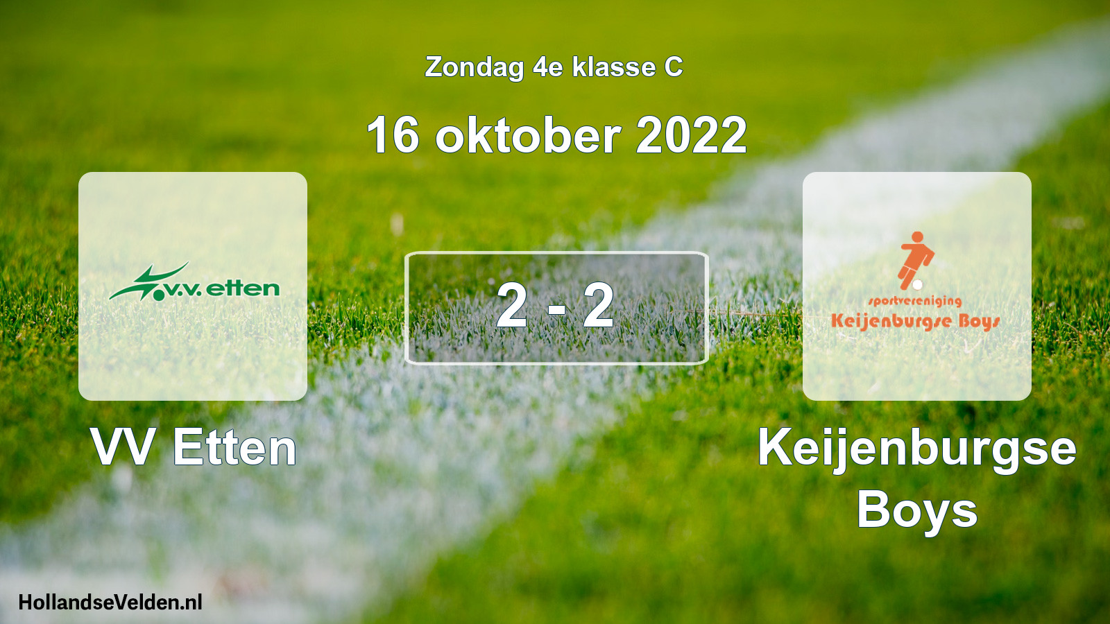 Total number of matches played: VV Etten - Keijenburgse Boys 2 - 2 (16 October 2022)