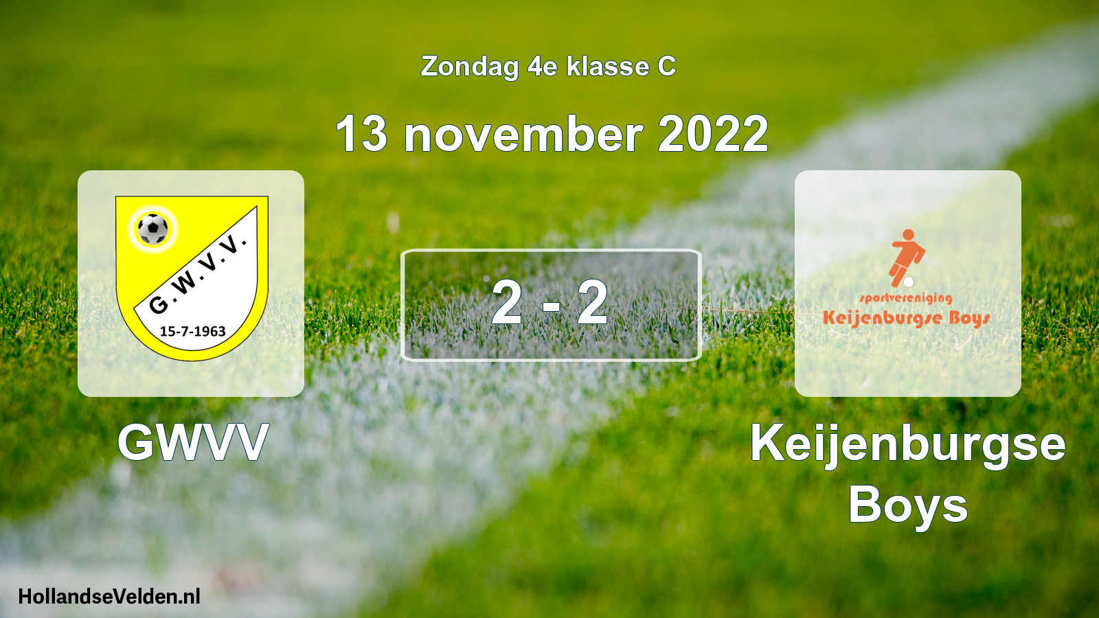 Total number of matches played: GWVV - Keijenburgse Boys 2 - 2 (13 November 2022)