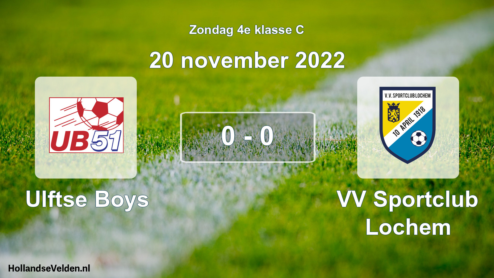 Total number of matches played: Ulftse Boys - VV Sportclub Lochem 0 - 0 (20 November 2022)