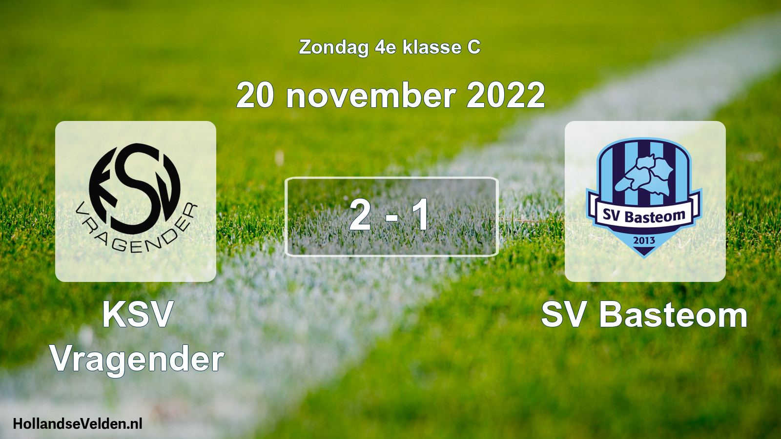 Total number of matches played: KSV Vragender - SV Basteom 2 - 1 (20 November 2022)