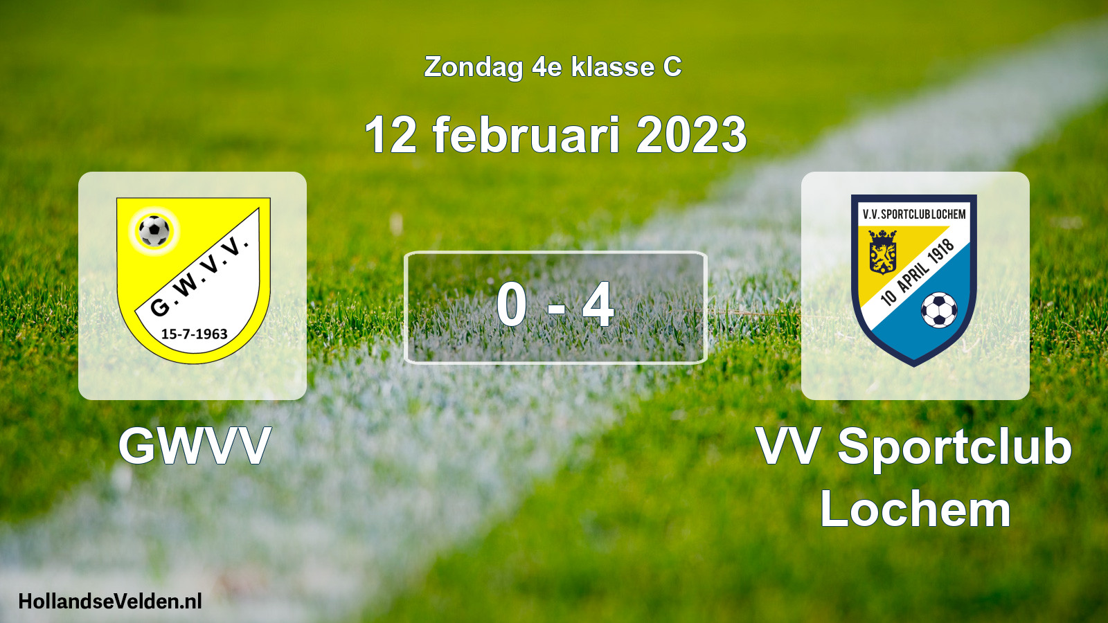 Total number of matches played: GWVV - VV Sportclub Lochem 0 - 4 (12 February 2023)