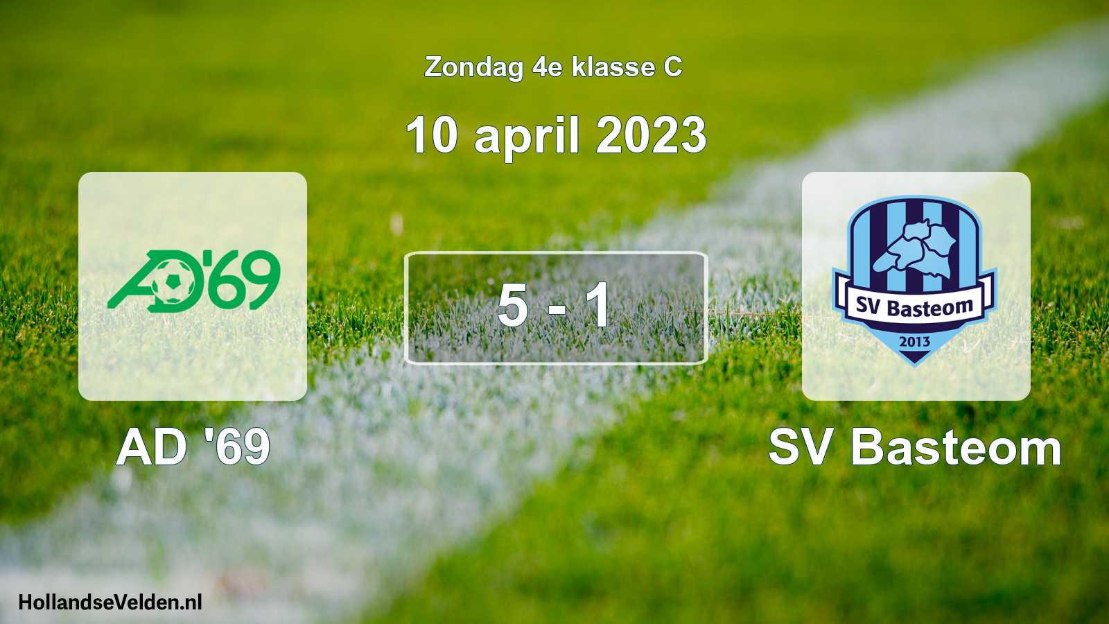 Total number of matches played: AD '69 - SV Basteom 5 - 1 (10 April 2023)
