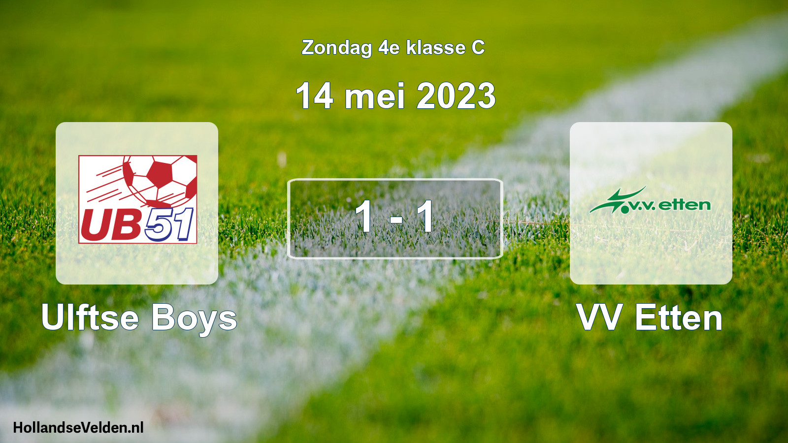 Total number of matches played: Ulftse Boys - VV Etten 1 - 1 (14 May 2023)