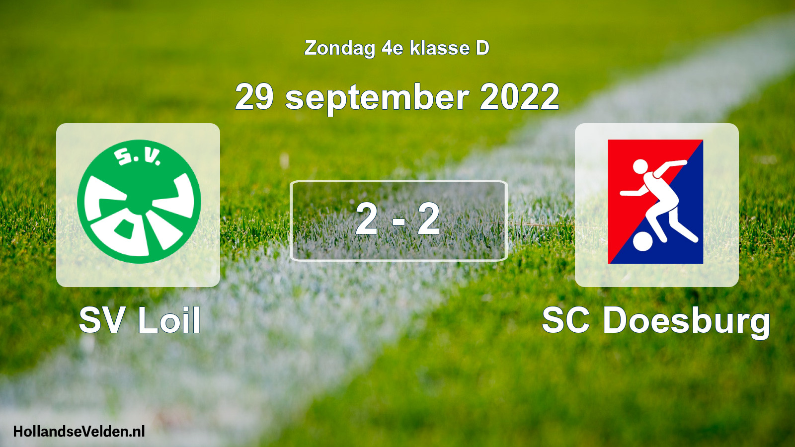 Total number of matches played: SV Loil - SC Doesburg 2 - 2 (29 September 2022)