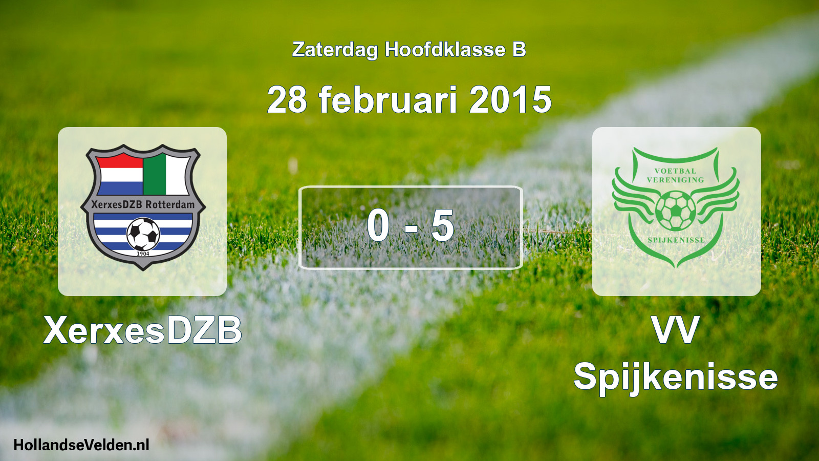 Total number of matches played: XerxesDZB - VV Spijkenisse 0 - 5 (28 February 2015)