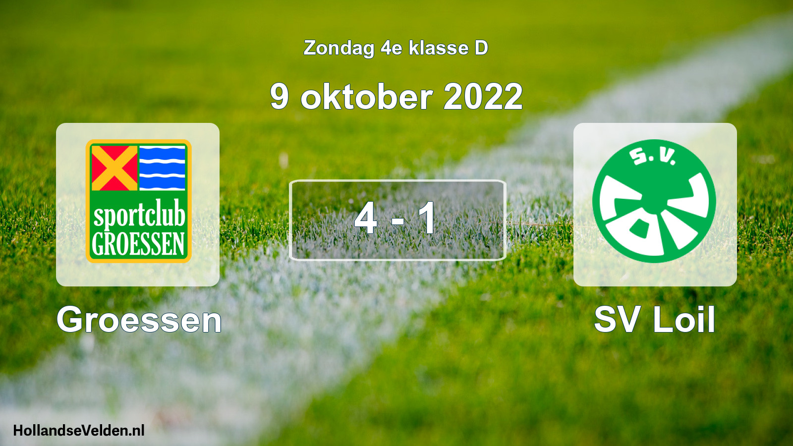Total number of matches played: Groessen - SV Loil 4 - 1 (9 October 2022)