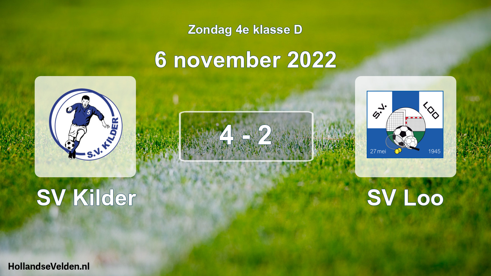 Total number of matches played: SV Kilder - SV Loo 4 - 2 (6 November 2022)