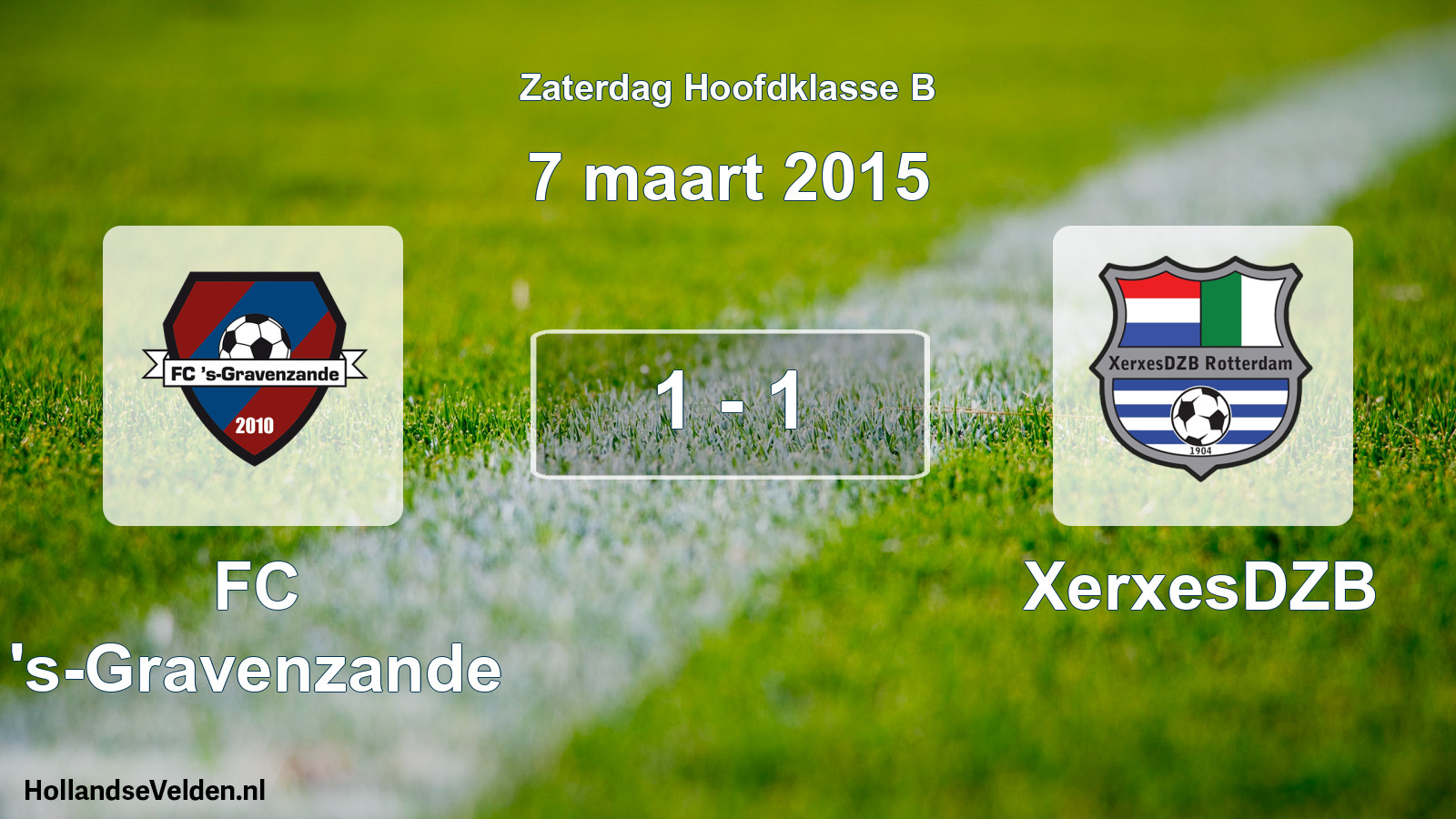 Total number of matches played: FC 's-Gravenzande - XerxesDZB 1 - 1 (7 March 2015)