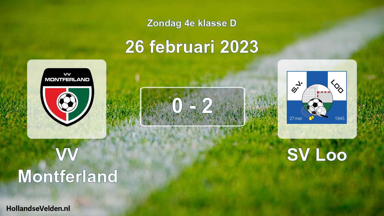 Total number of matches played: VV Montferland - SV Loo 0 - 2 (26 February 2023)