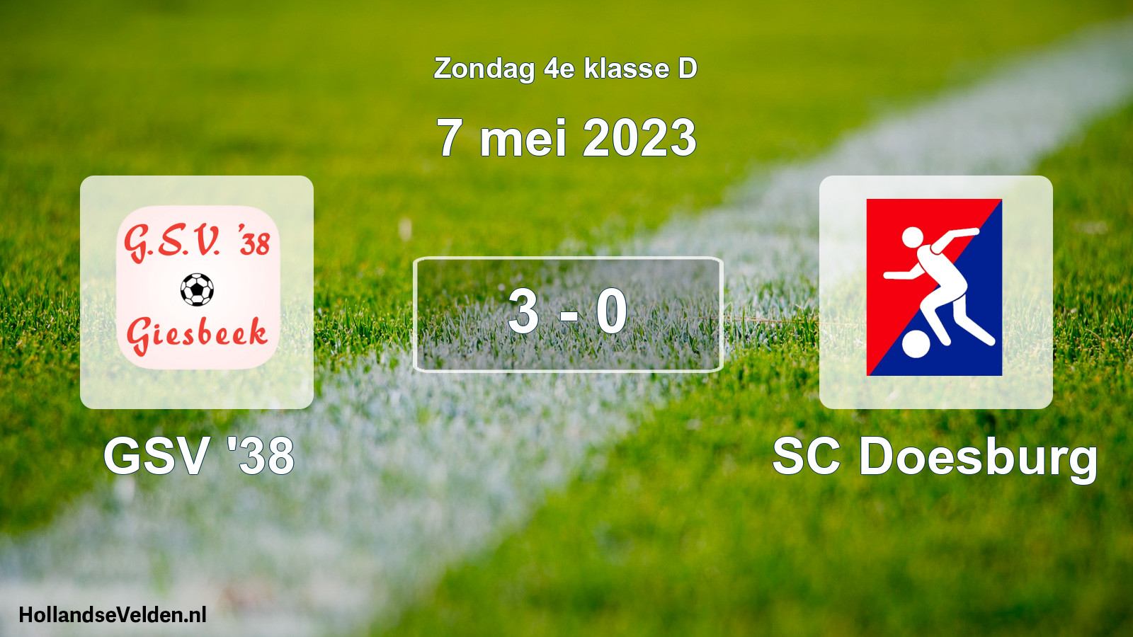 Total number of matches played: GSV '38 - SC Doesburg 3 - 0 (7 May 2023)