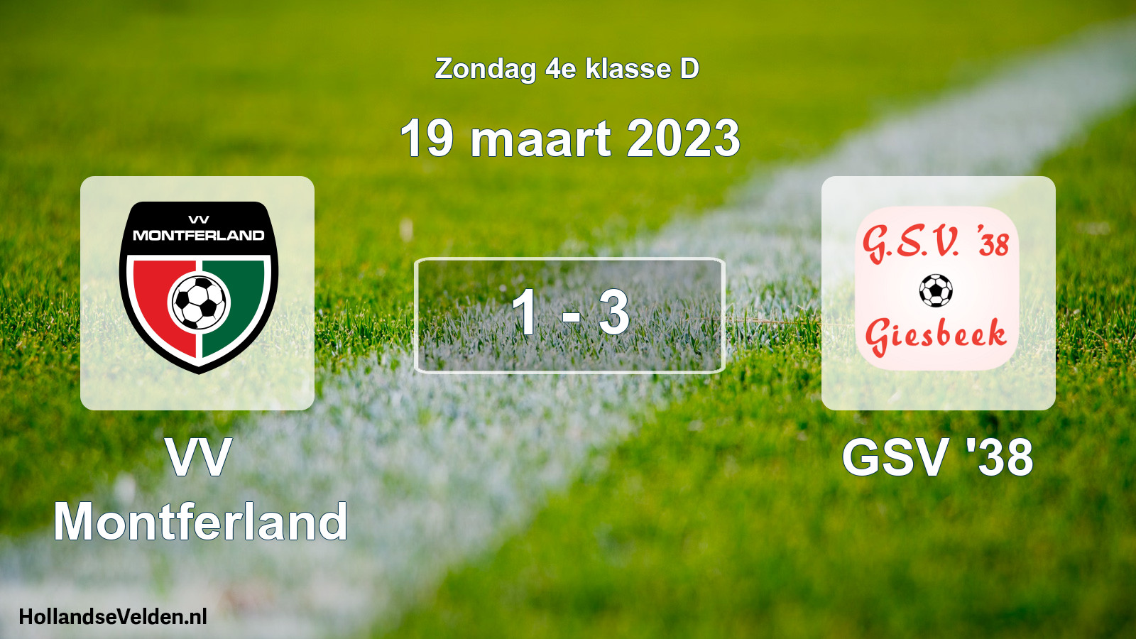 Total number of matches played: VV Montferland - GSV '38 1 - 3 (19 March 2023)