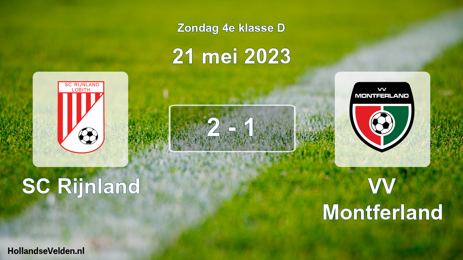Total number of matches played: SC Rijnland - VV Montferland 2 - 1 (21 May 2023)