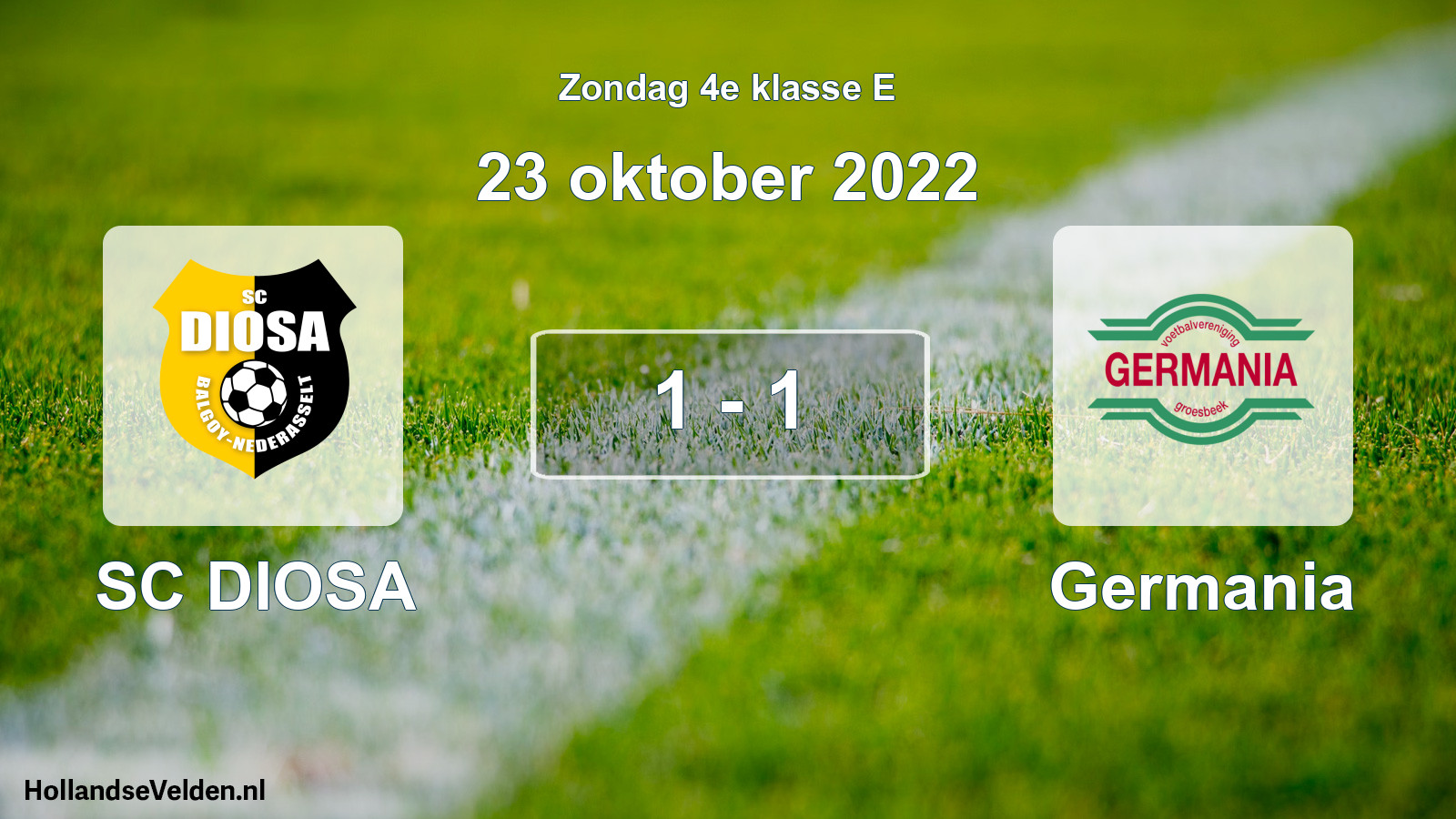 Total number of matches played: SC DIOSA - Germania 1 - 1 (23 October 2022)