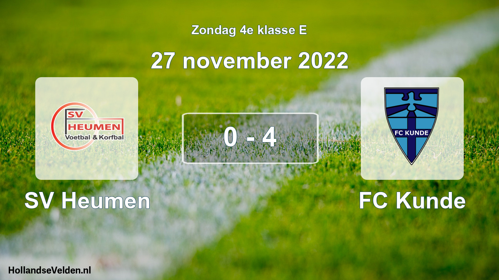 Total number of matches played: SV Heumen - FC Kunde 0 - 4 (27 November 2022)