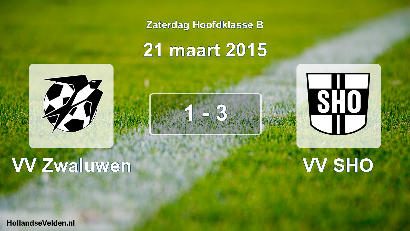Total number of matches played: VV Zwaluwen - VV SHO 1 - 3 (21 March 2015)