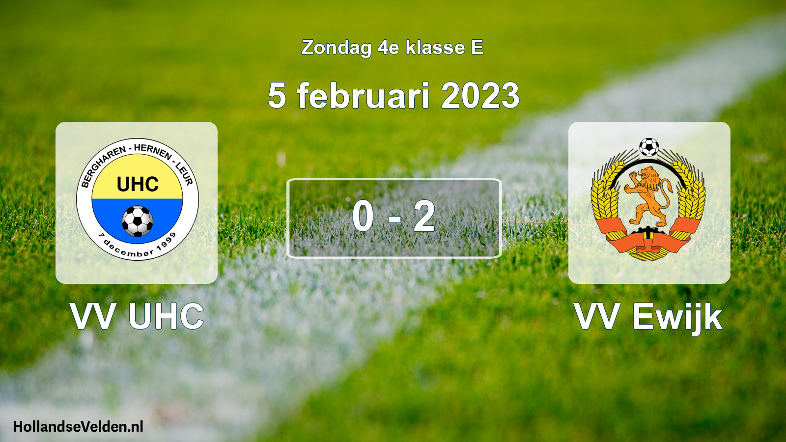 Total number of matches played: VV UHC - VV Ewijk 0 - 2 (5 February 2023)