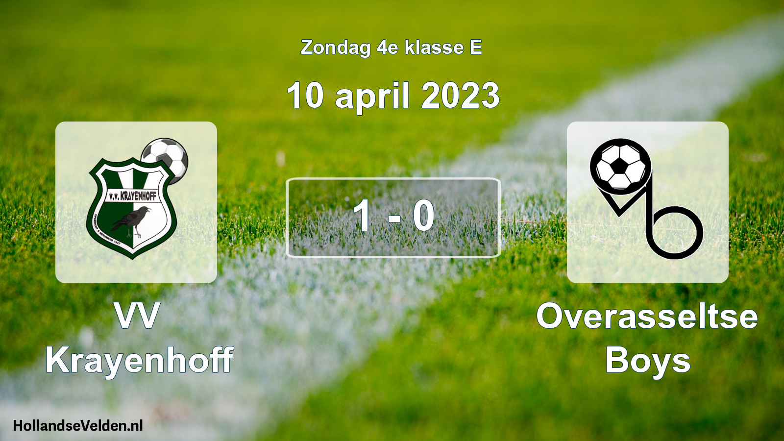 Total number of matches played: VV Krayenhoff - Overasseltse Boys 1 - 0 (10 April 2023)
