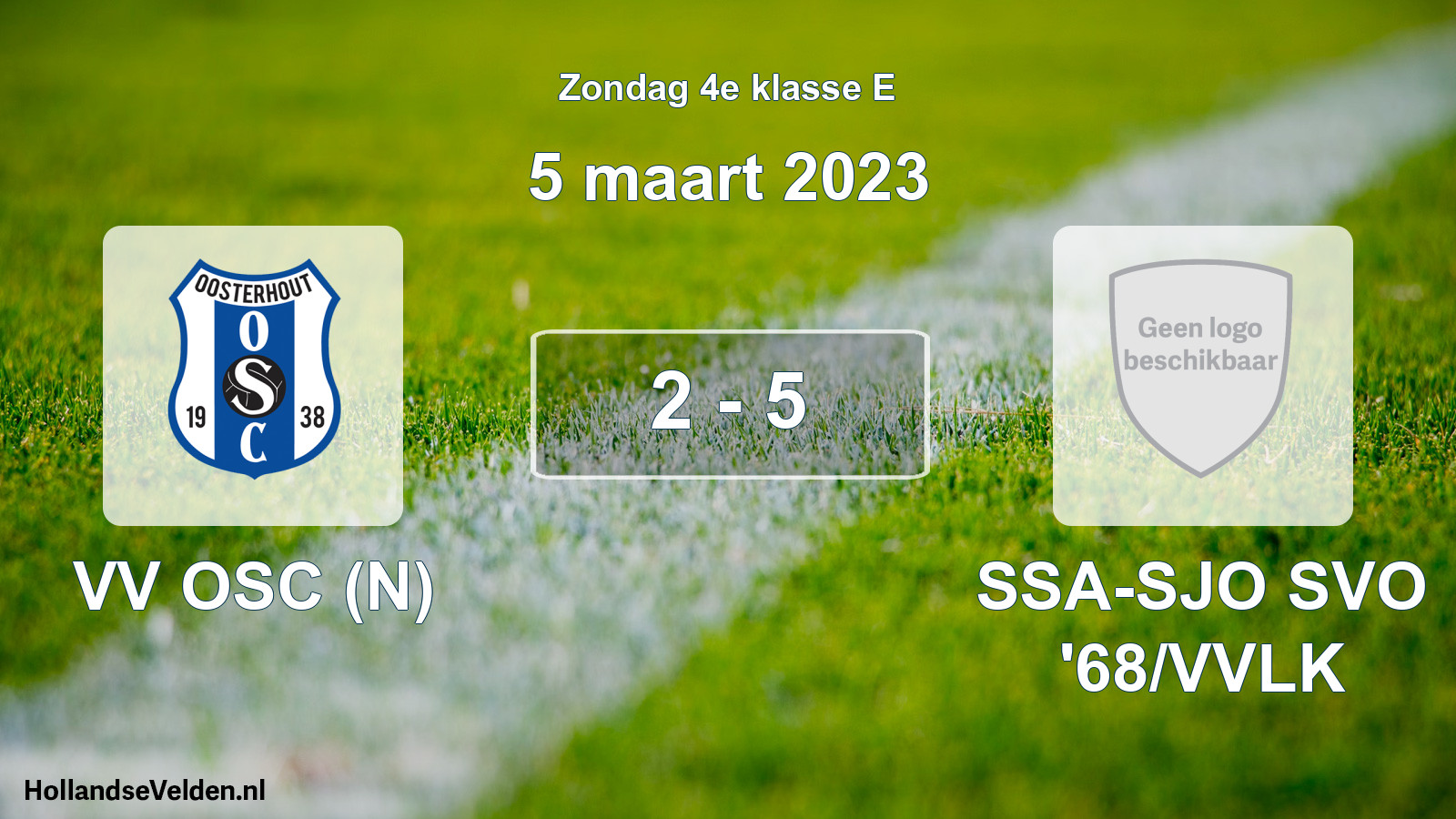 Total number of matches played: VV OSC (N) - SSA-SJO SVO '68/VVLK 2 - 5 (5 March 2023)