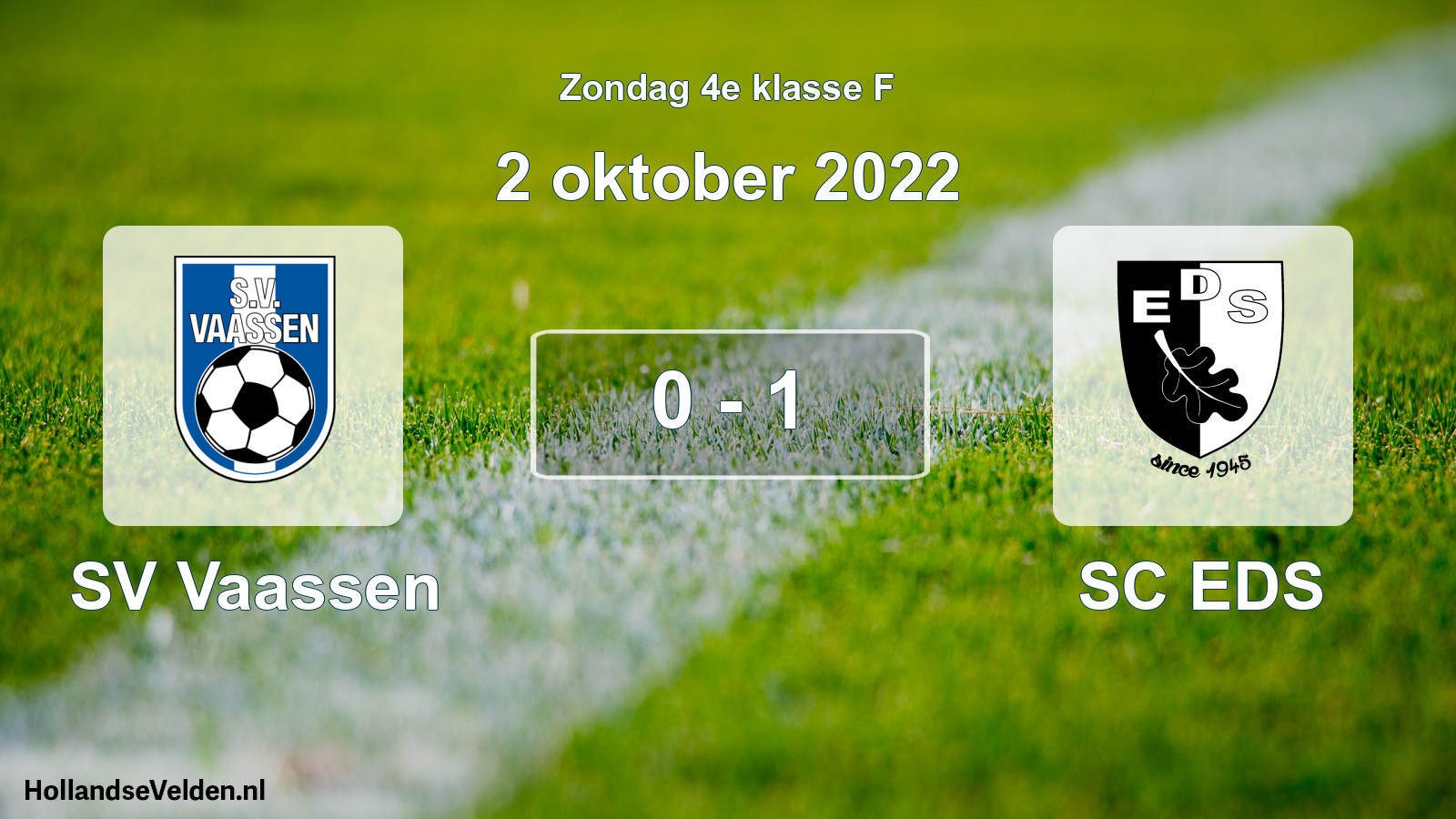 Total number of matches played: SV Vaassen - SC EDS 0 - 1 (2 October 2022)