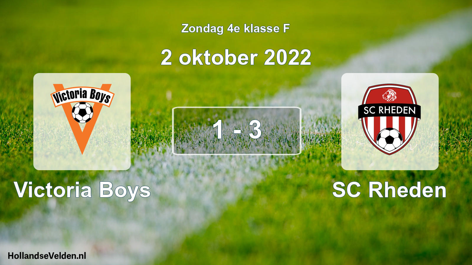 Total number of matches played: Victoria Boys - SC Rheden 1 - 3 (2 October 2022)