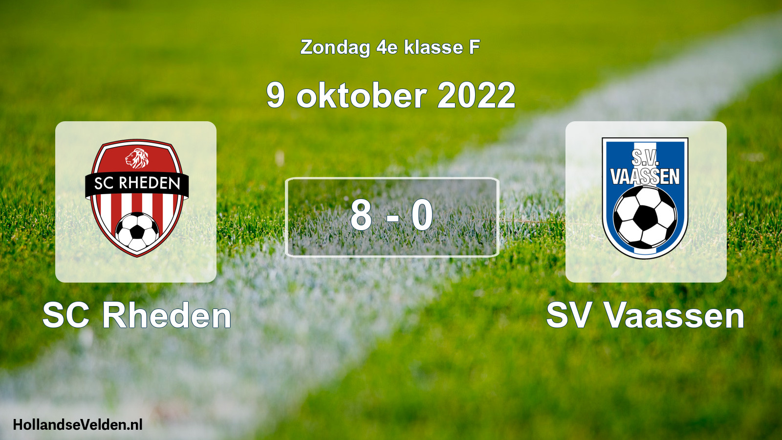 Total number of matches played: SC Rheden - SV Vaassen 8 - 0 (9 October 2022)