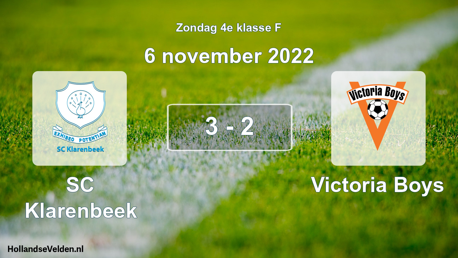Total number of matches played: SC Klarenbeek - Victoria Boys 3 - 2 (6 November 2022)
