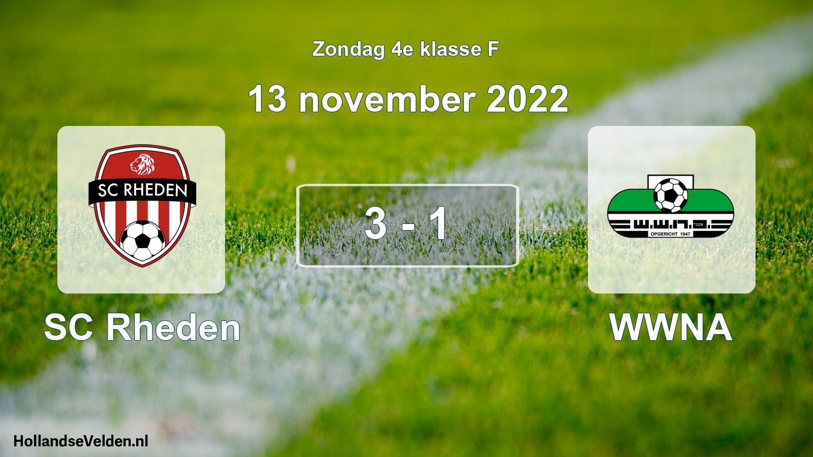 Total number of matches played: SC Rheden - WWNA 3 - 1 (13 November 2022)