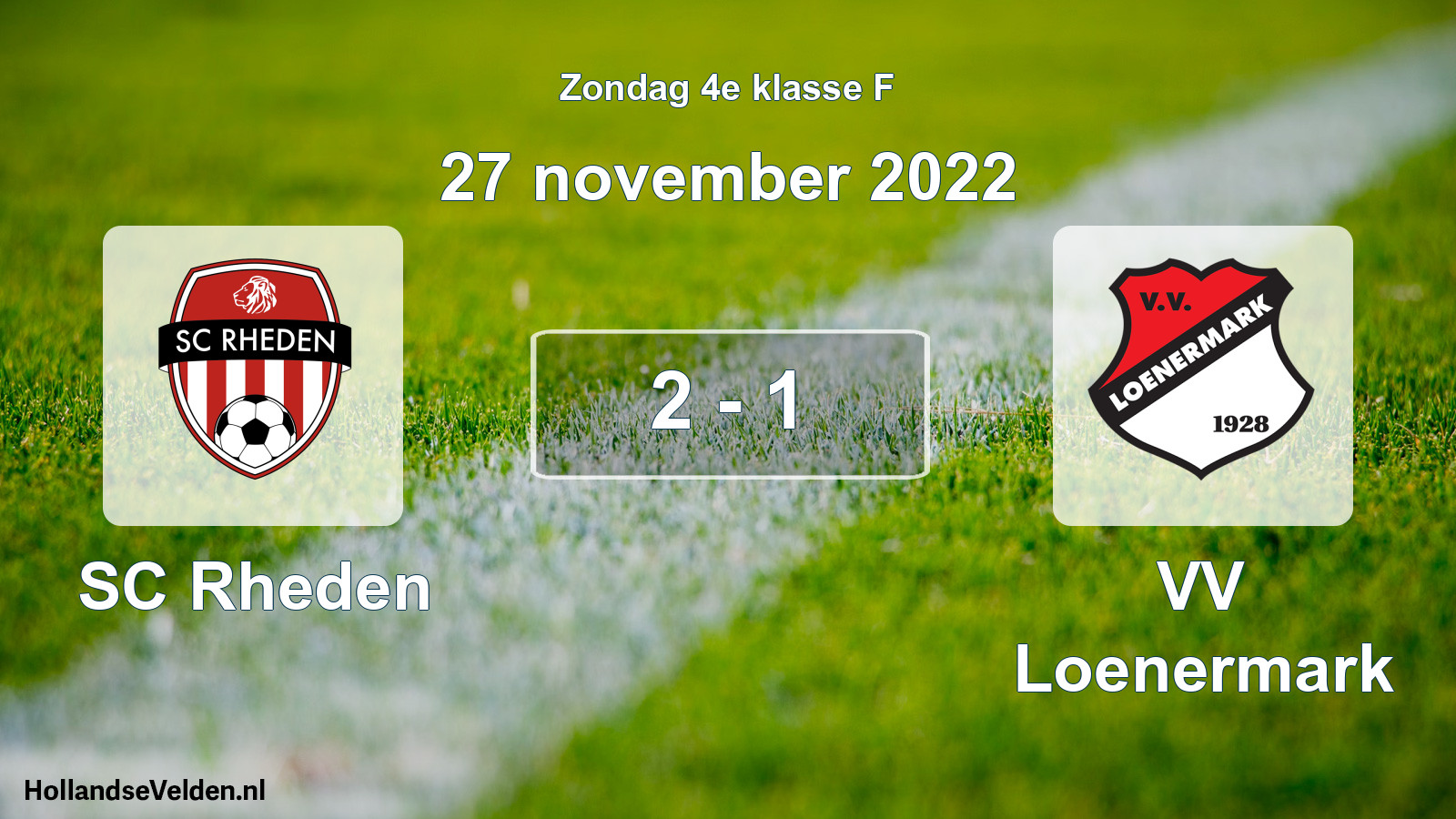 Total number of matches played: SC Rheden - VV Loenermark 2 - 1 (27 November 2022)