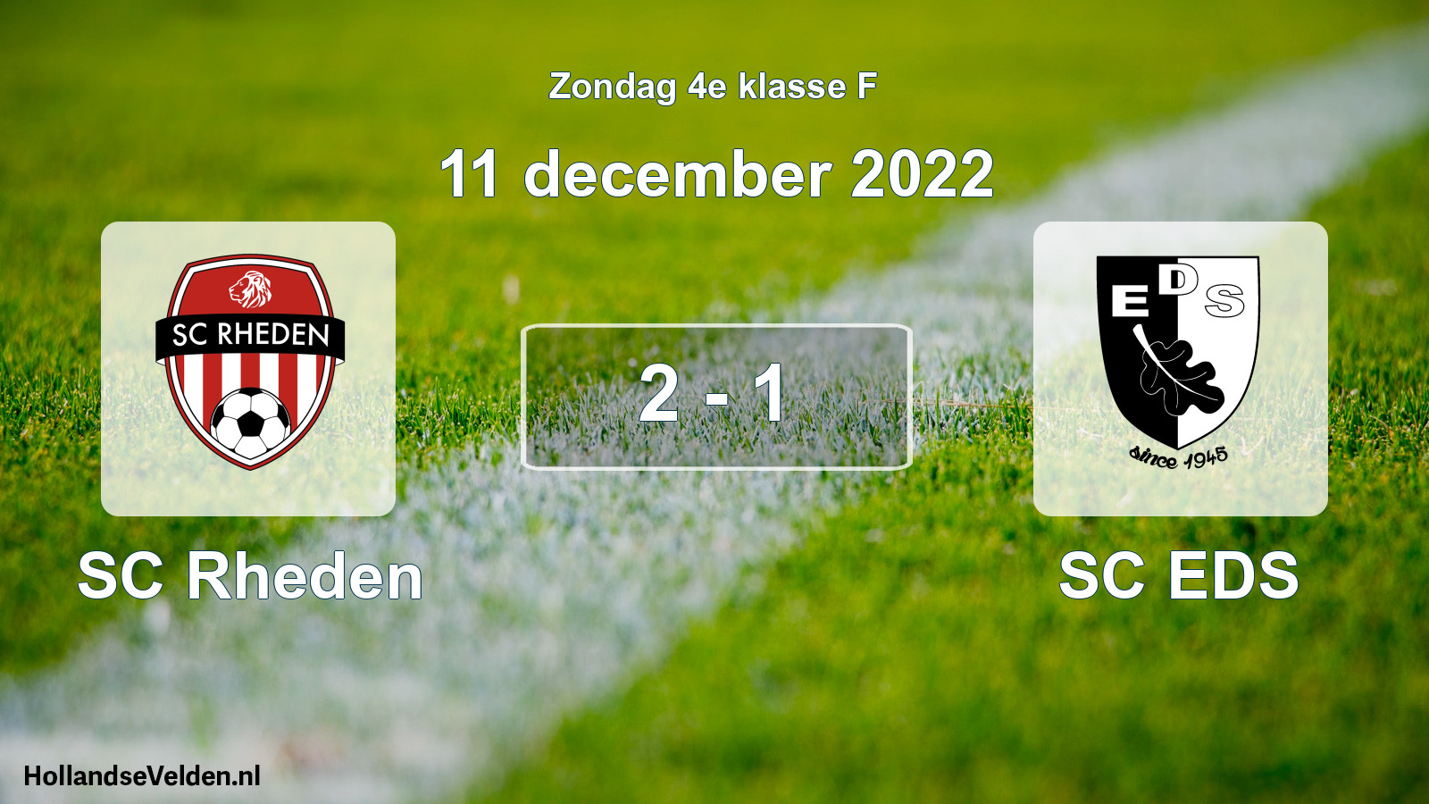 Total number of matches played: SC Rheden - SC EDS 2 - 1 (11 December 2022)