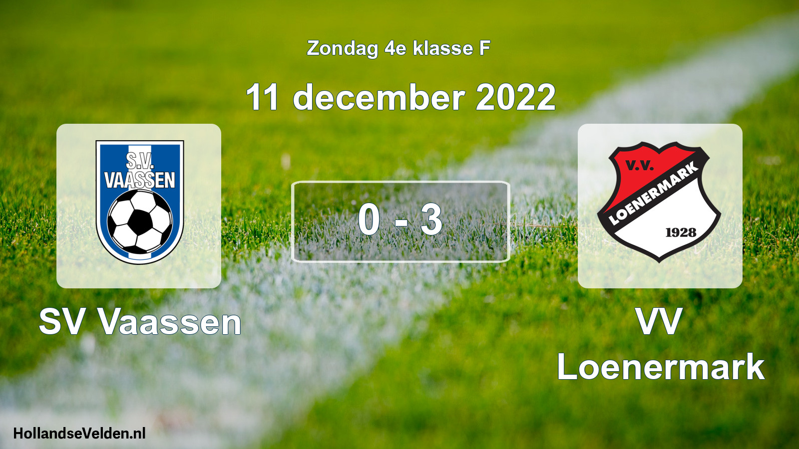 Total number of matches played: SV Vaassen - VV Loenermark 0 - 3 (11 December 2022)