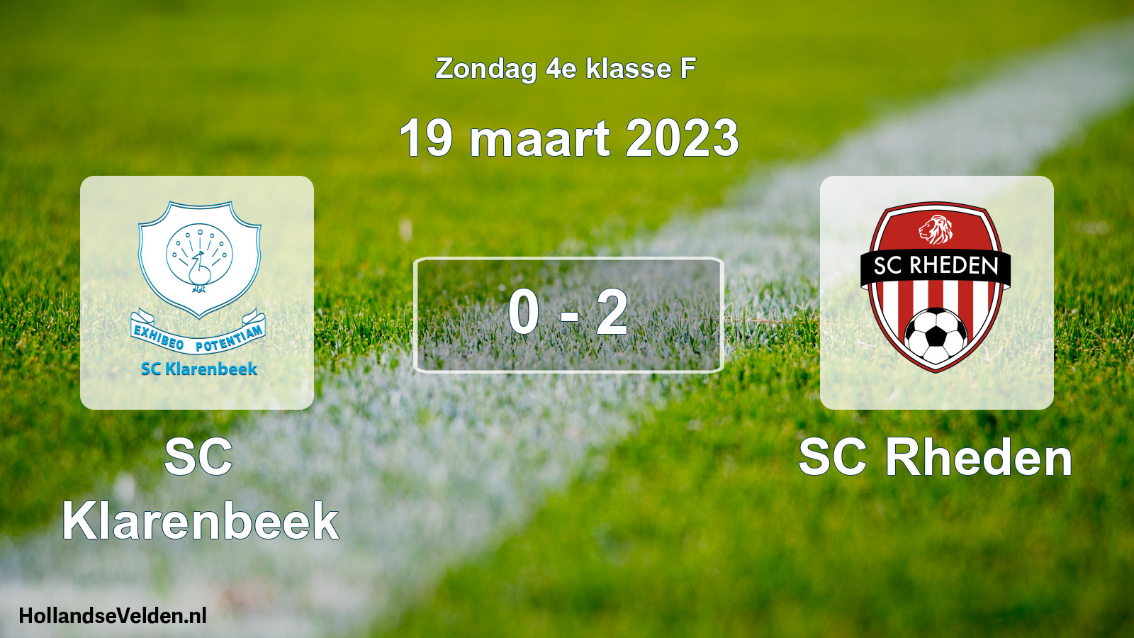 Total number of matches played: SC Klarenbeek - SC Rheden 0 - 2 (19 March 2023)