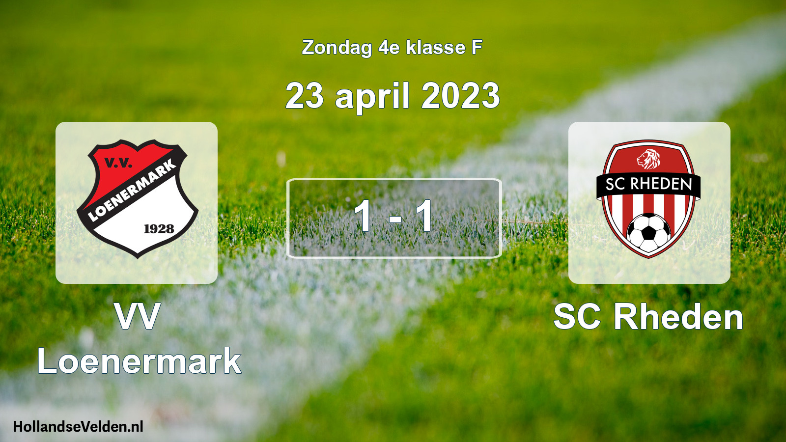 Total number of matches played: VV Loenermark - SC Rheden 1 - 1 (23 April 2023)