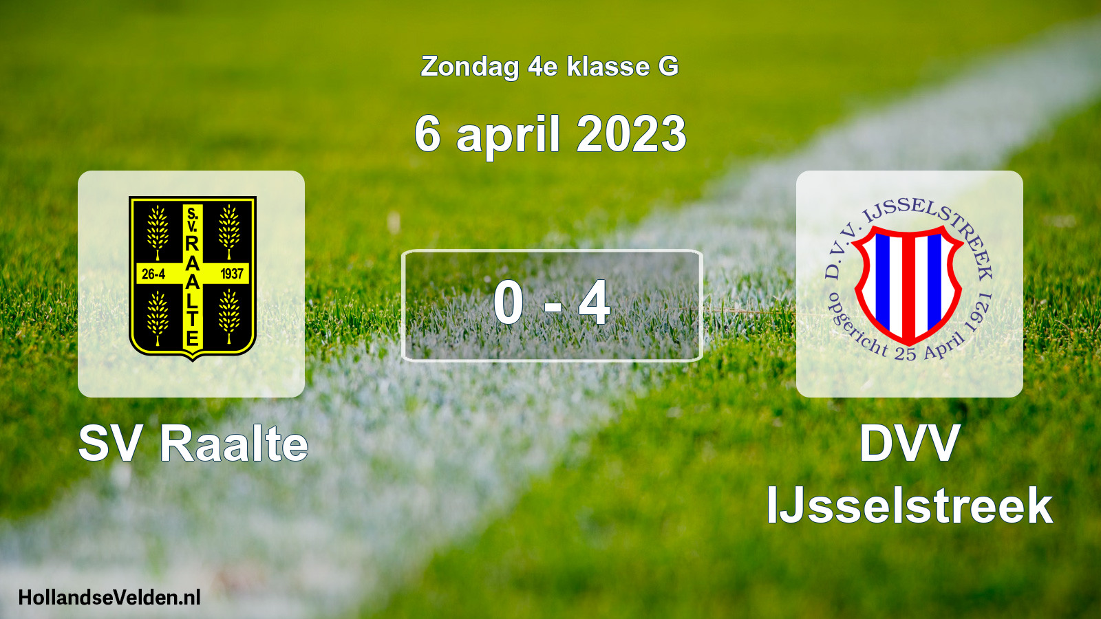 Total number of matches played: SV Raalte - DVV IJsselstreek 0 - 4 (6 April 2023)