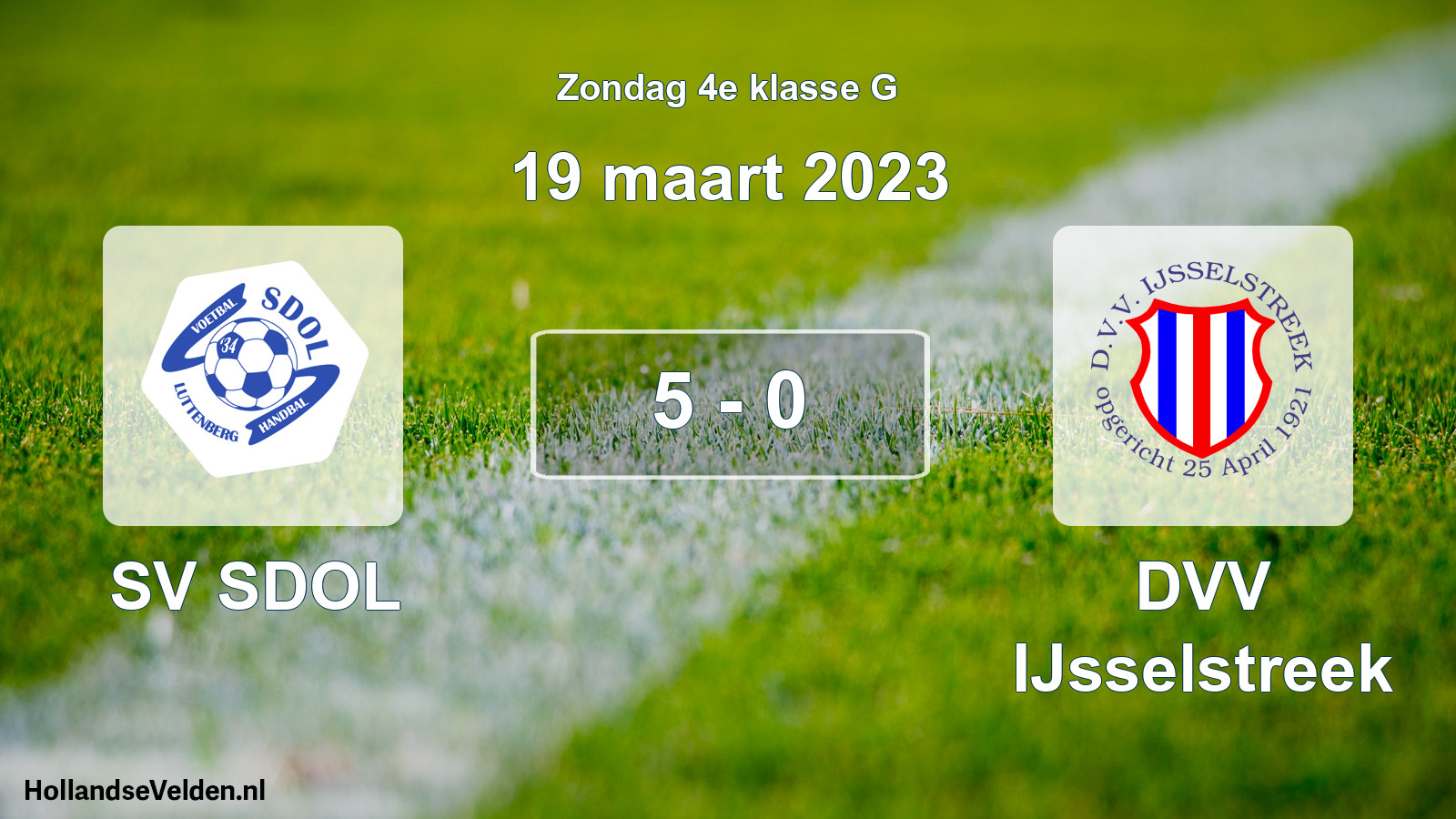 Total number of matches played: SV SDOL - DVV IJsselstreek 5 - 0 (19 March 2023)