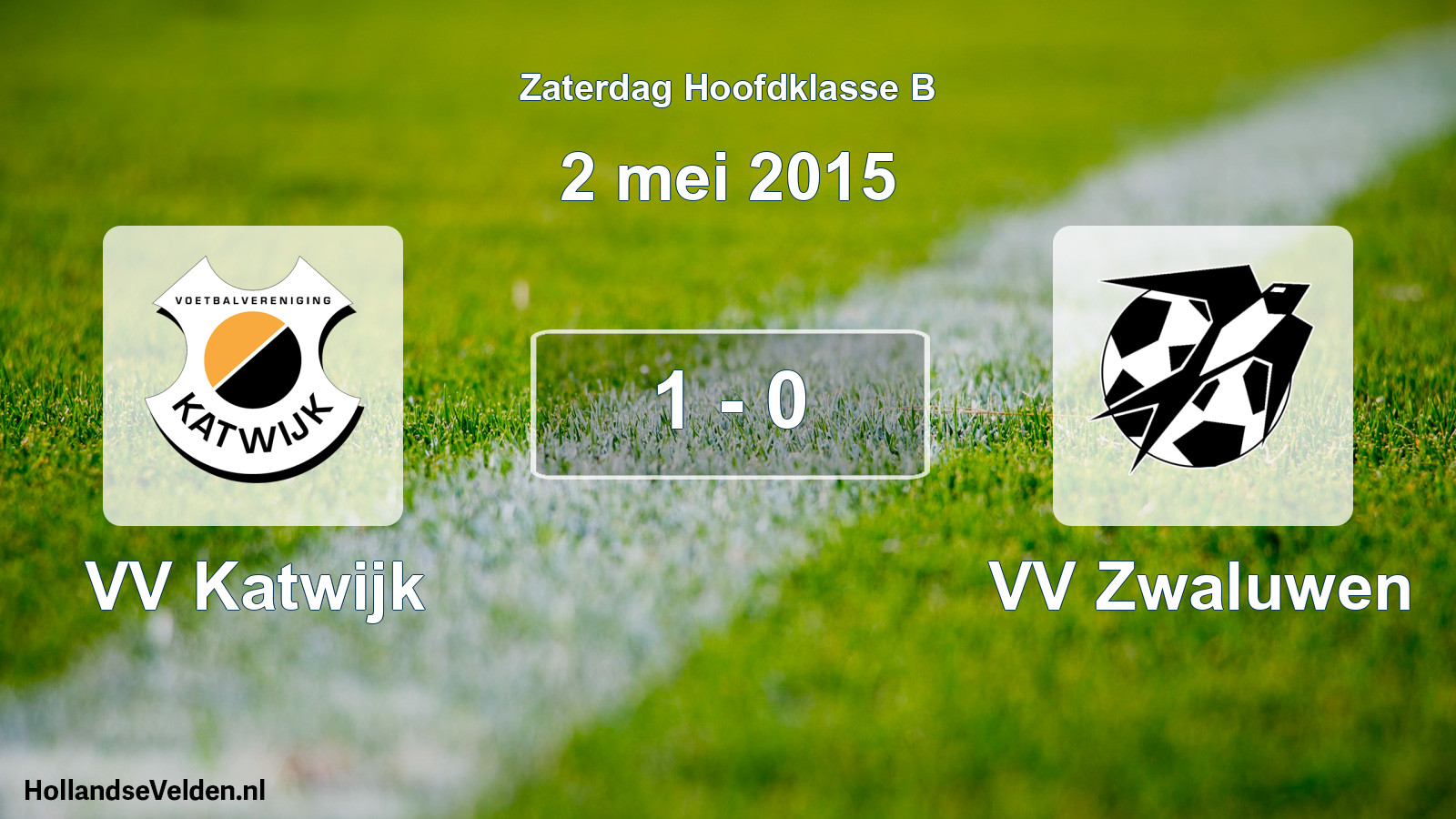 Total number of matches played: VV Katwijk - VV Zwaluwen 1 - 0 (2 May 2015)