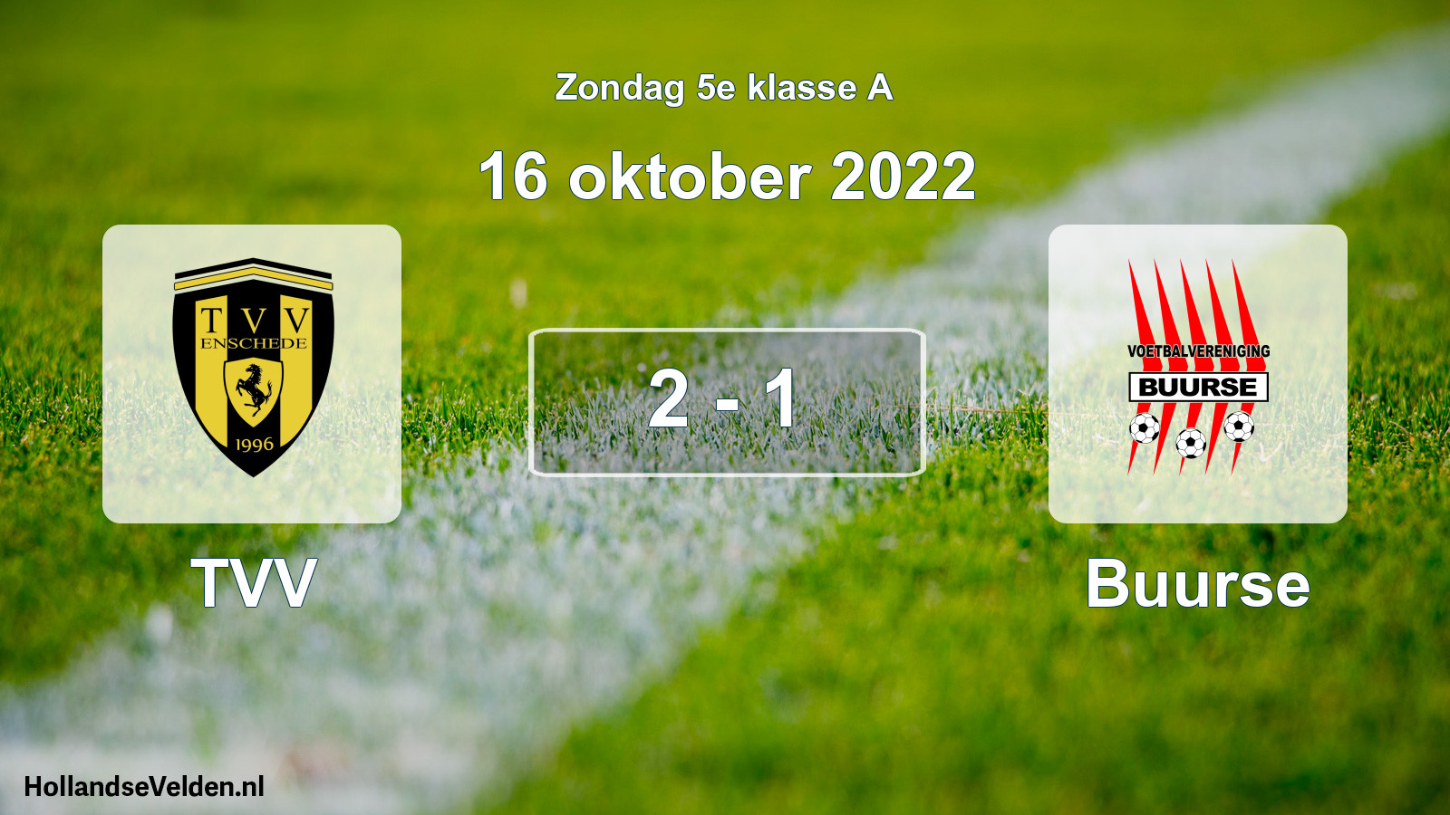 Total number of matches played: TVV - Buurse 2 - 1 (16 October 2022)