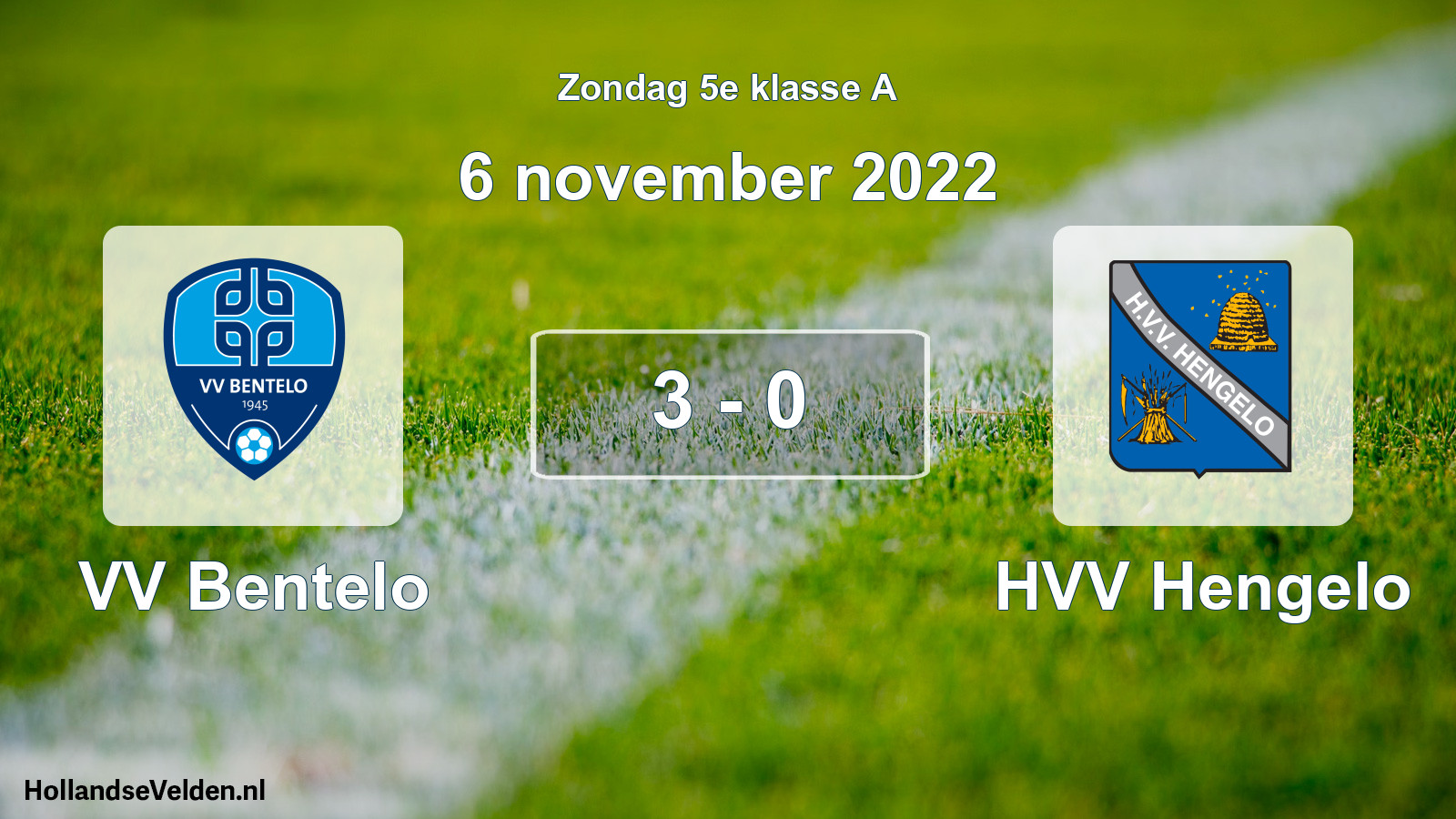 Total number of matches played: VV Bentelo - HVV Hengelo 3 - 0 (6 November 2022)