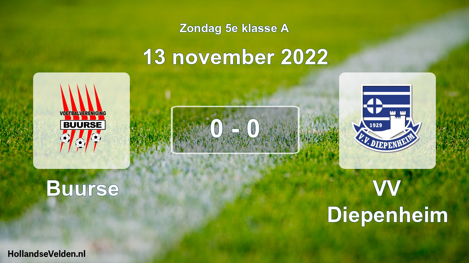 Total number of matches played: Buurse - VV Diepenheim 0 - 0 (13 November 2022)