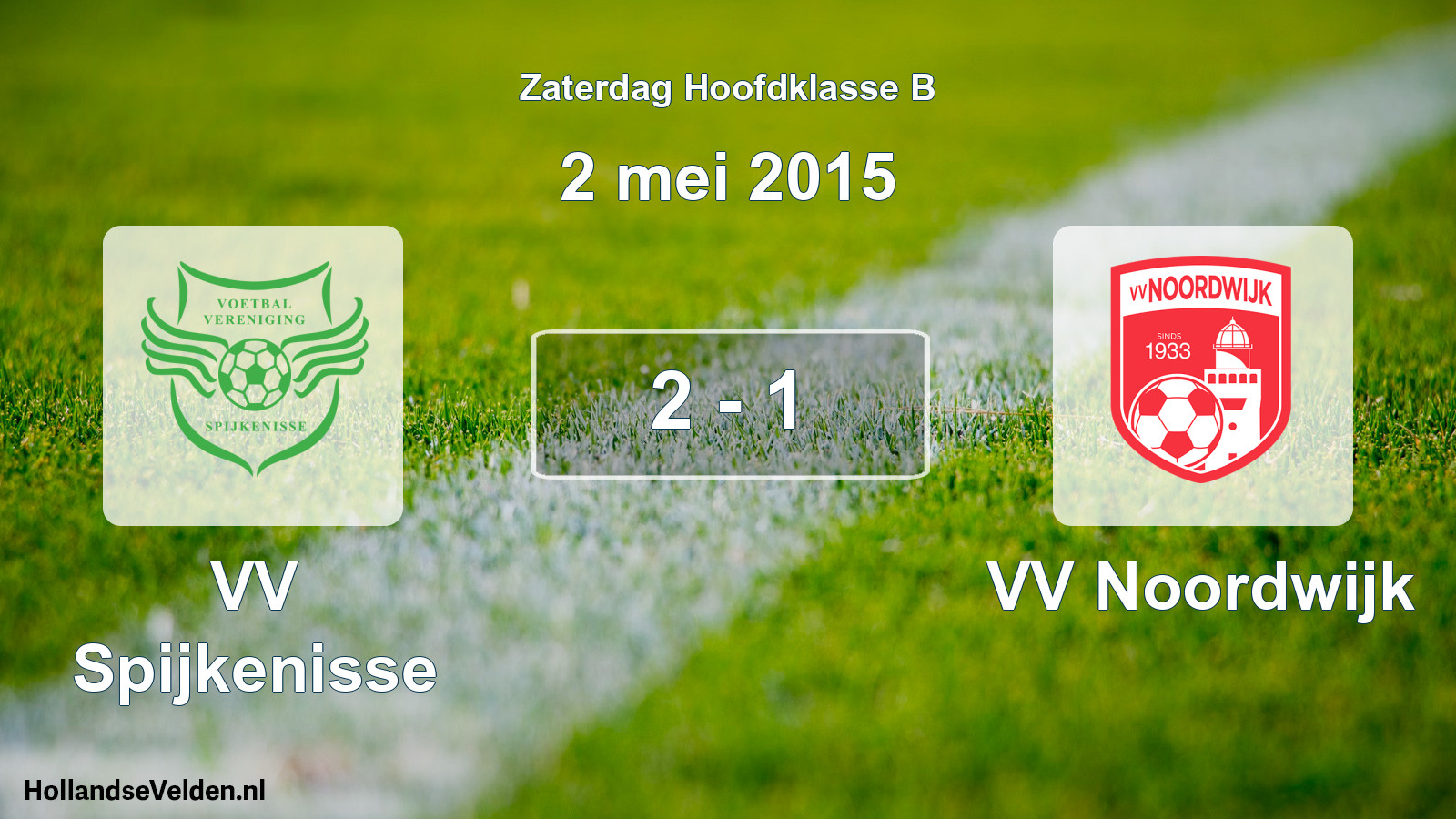 Gespeelde wedstrijd: VV Spijkenisse - VV Noordwijk 2 - 1 (2 mei 2015)
