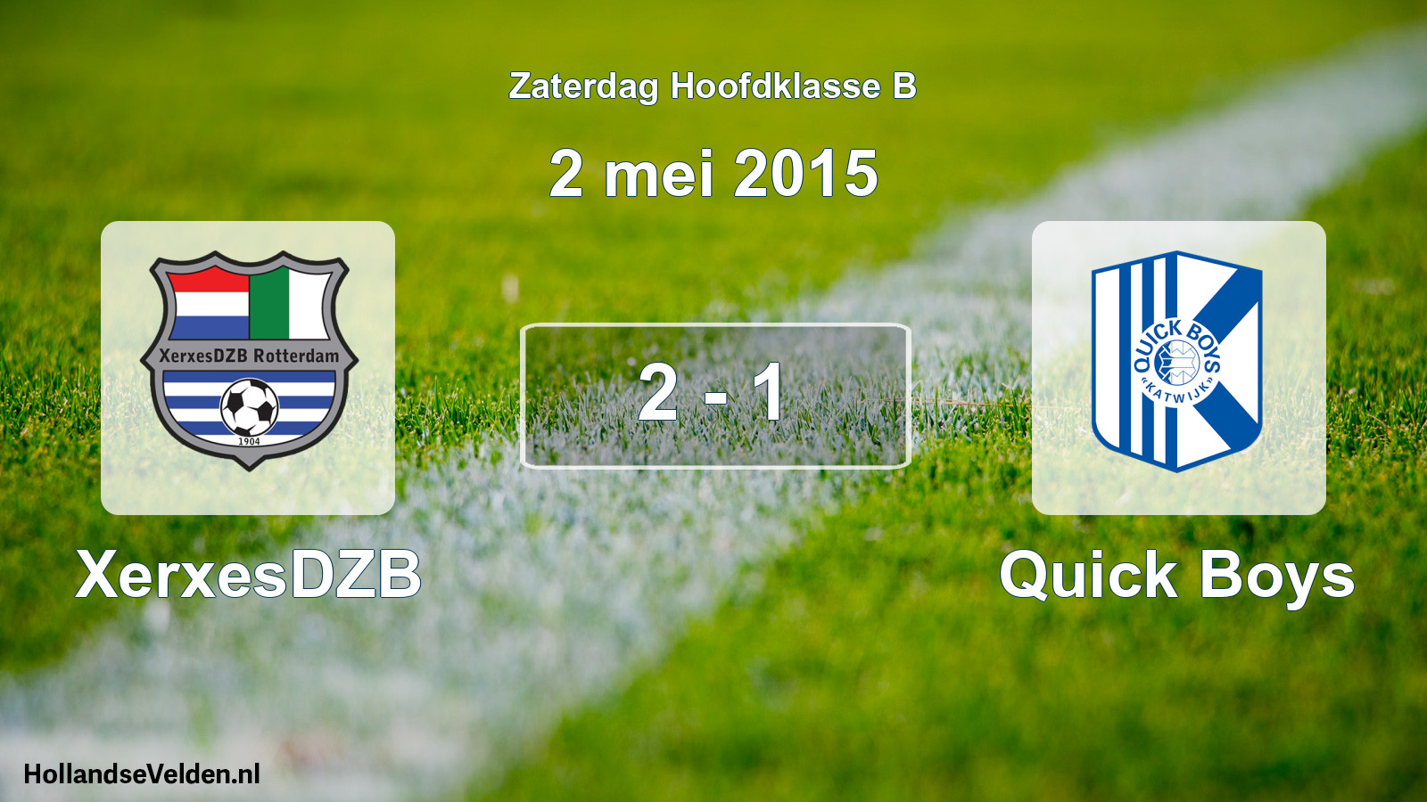 Total number of matches played: XerxesDZB - Quick Boys 2 - 1 (2 May 2015)