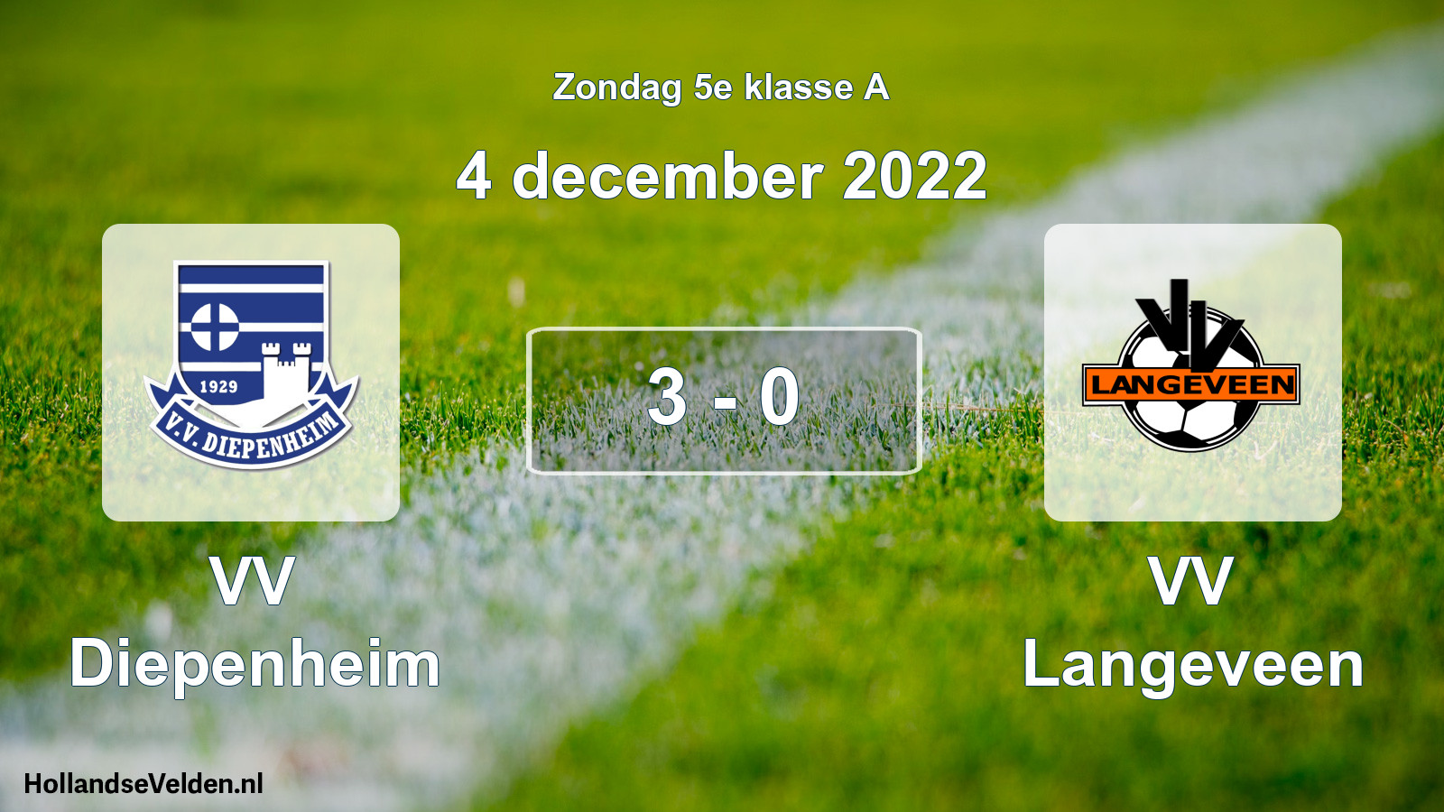 Total number of matches played: VV Diepenheim - VV Langeveen 3 - 0 (4 December 2022)
