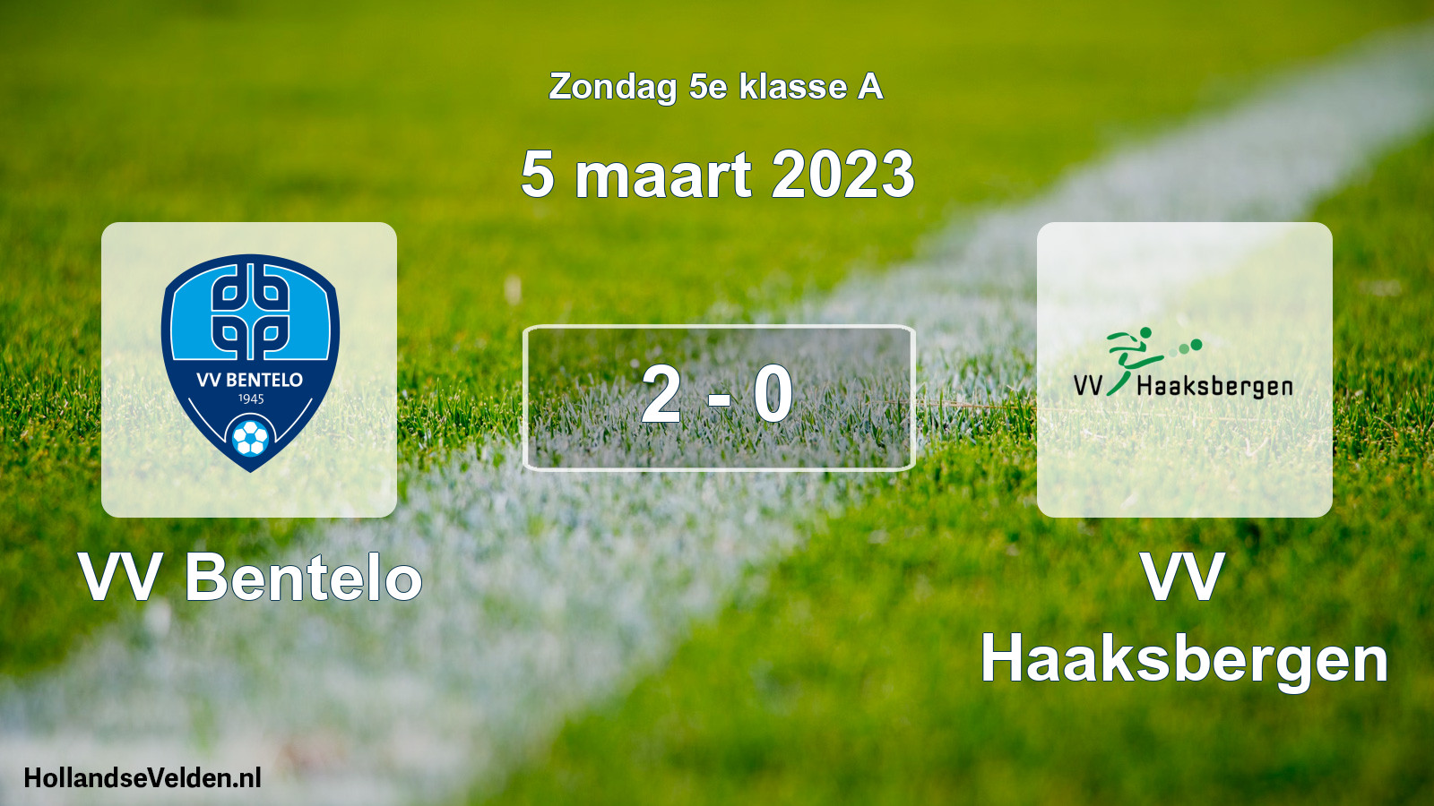 Total number of matches played: VV Bentelo - VV Haaksbergen 2 - 0 (5 March 2023)
