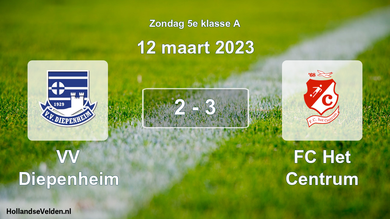 Total number of matches played: VV Diepenheim - FC Het Centrum 2 - 3 (12 March 2023)