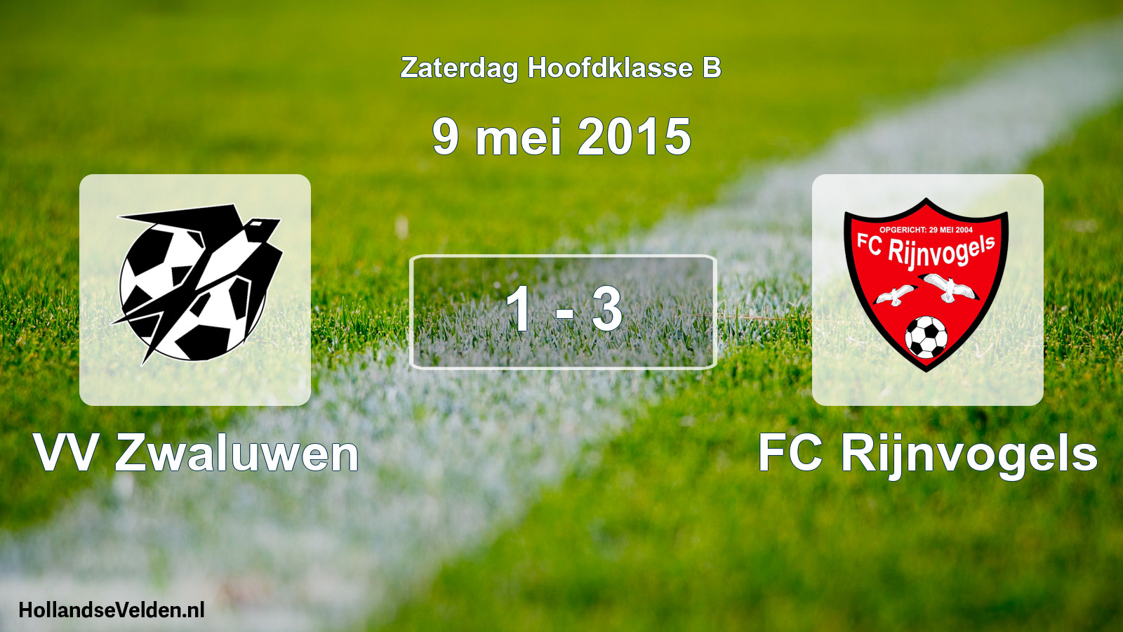 Total number of matches played: VV Zwaluwen - FC Rijnvogels 1 - 3 (9 May 2015)