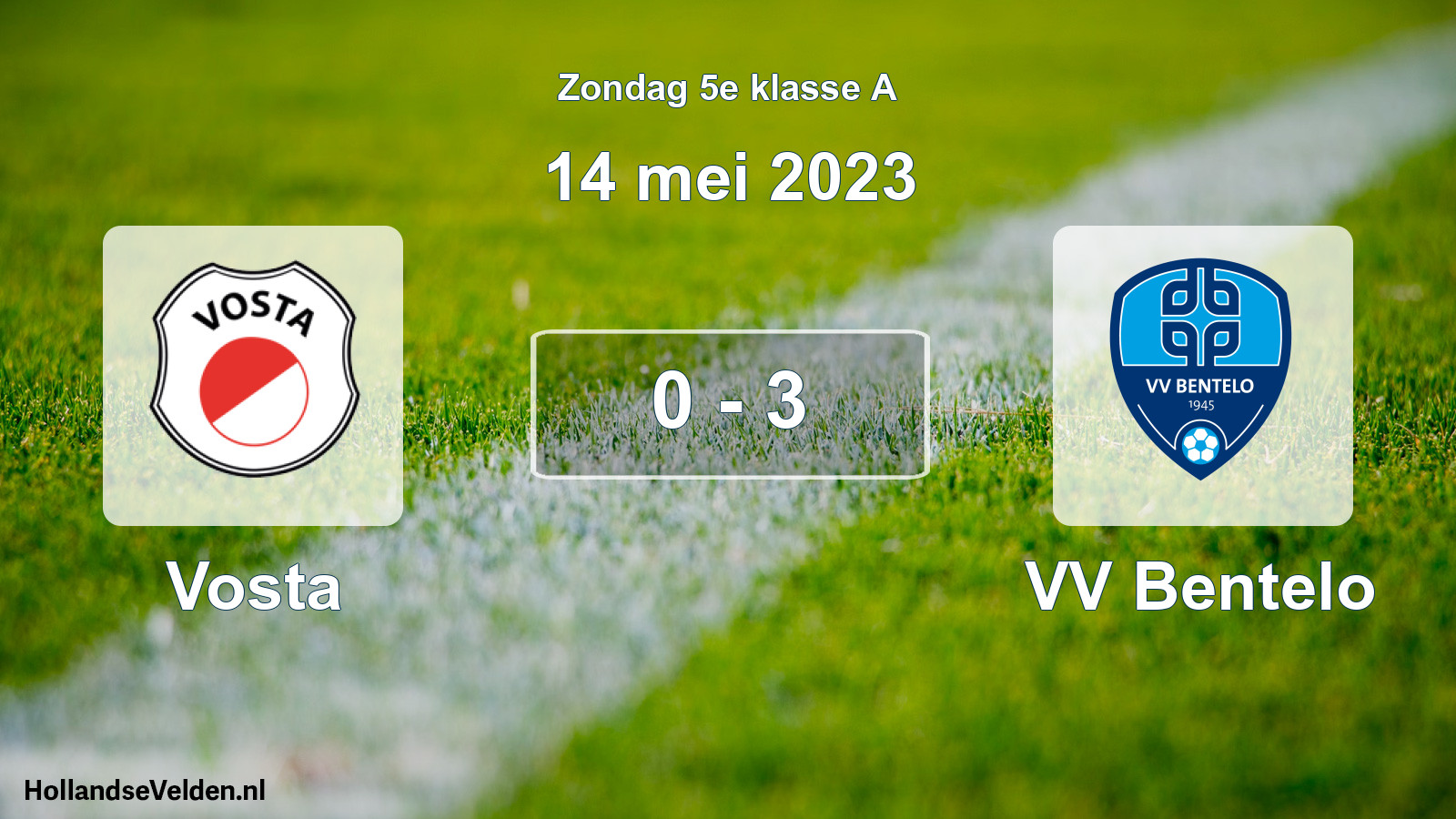 Total number of matches played: Vosta - VV Bentelo 0 - 3 (14 May 2023)
