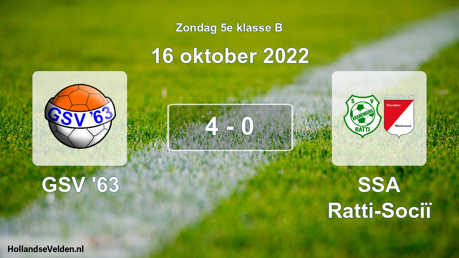 Total number of matches played: GSV '63 - SSA Ratti-Sociï 4 - 0 (16 October 2022)