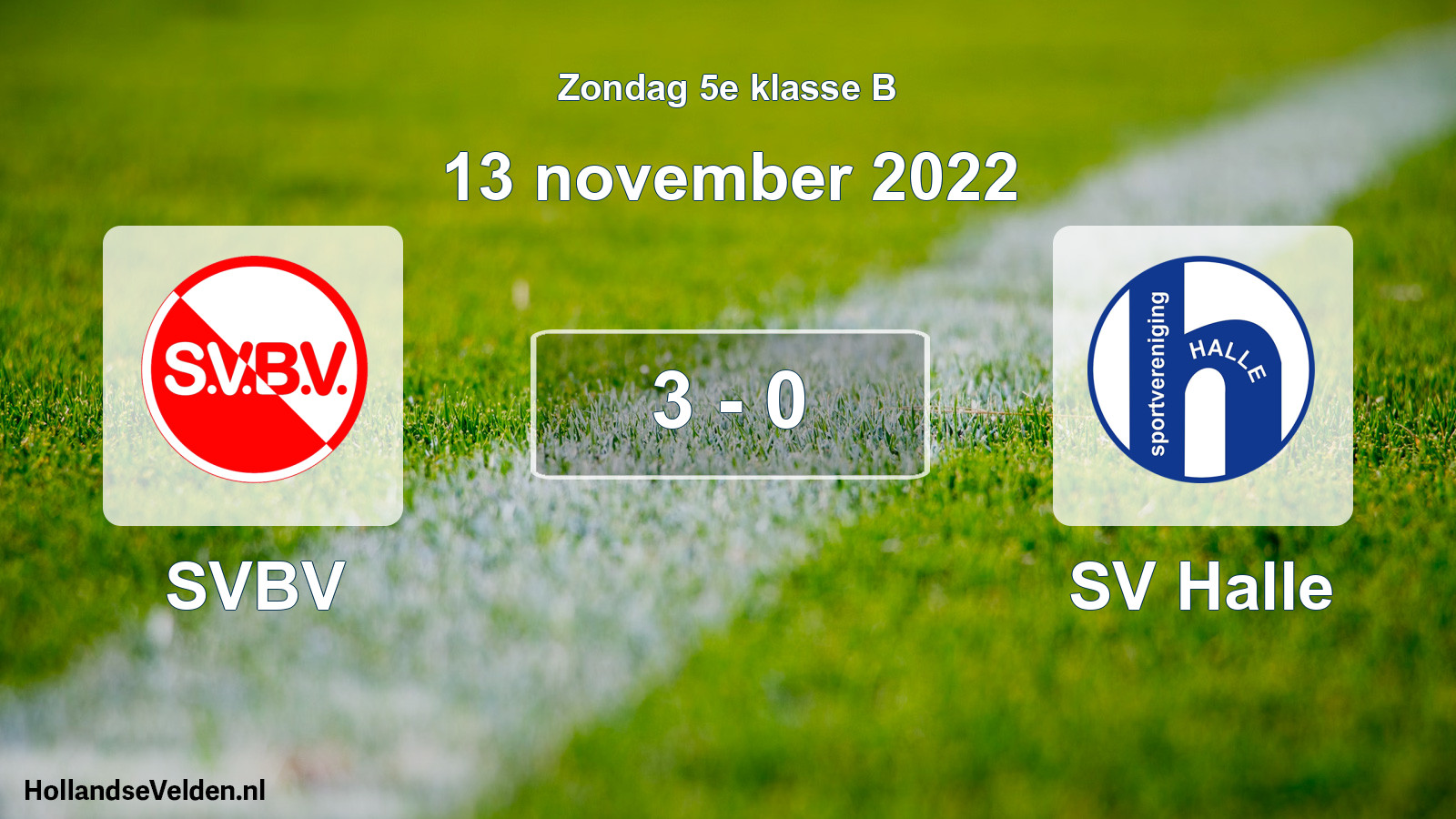Total number of matches played: SVBV - SV Halle 3 - 0 (13 November 2022)