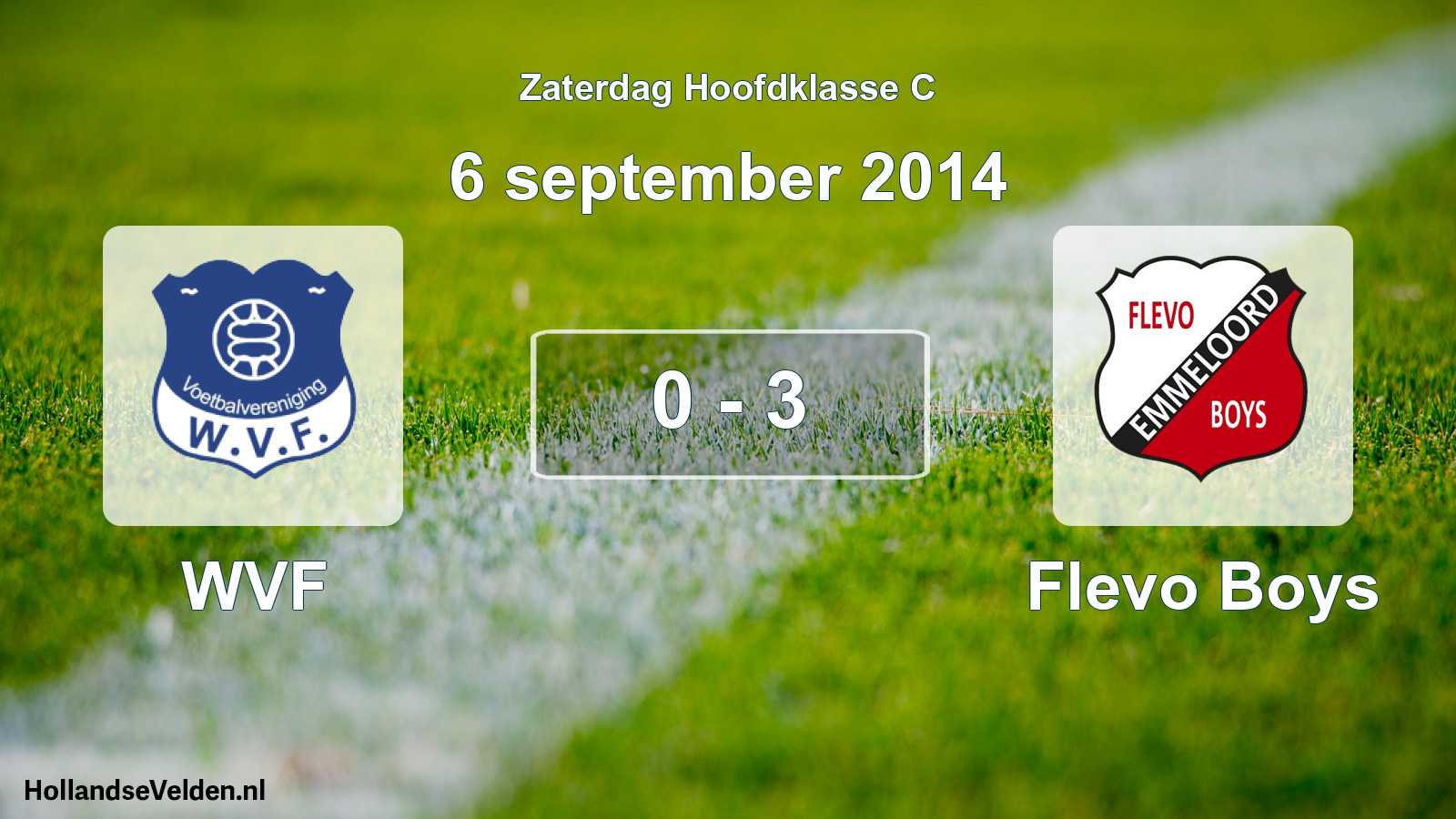 Total number of matches played: WVF - Flevo Boys 0 - 3 (6 September 2014)