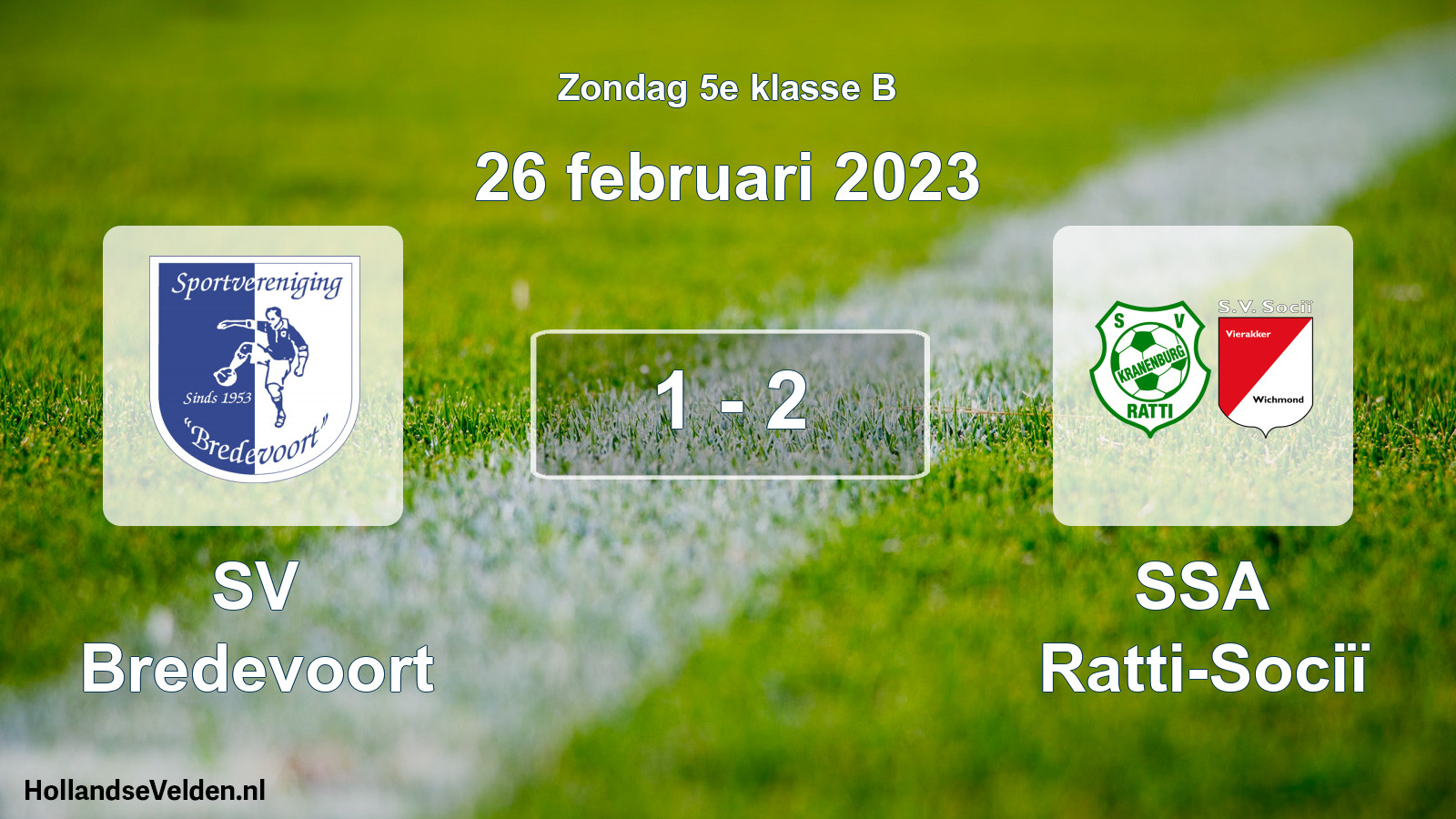 Total number of matches played: SV Bredevoort - SSA Ratti-Sociï 1 - 2 (26 February 2023)